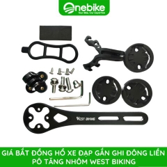 Giá bắt đồng hồ xe đạp gắn ghi đông liền pô tăng nhôm WEST BIKING