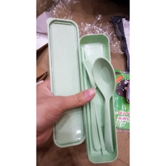 Bộ Thìa, Dĩa, Đũa 3 Chi Tiết Lúa Mạch ( Ảnh Thật Ở Cuối )