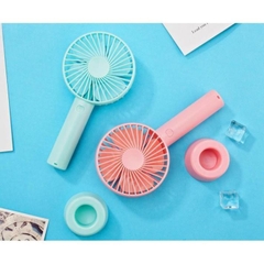 Quạt Mini Tíhh Điện Cầm Tay Có Đế Để Bàn 3 Tốc Độ Gió