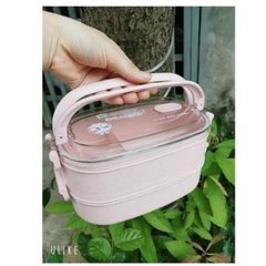 Hộp Cơm Lúa Mạch Giữ Nhiệt 2 Tầng