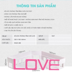 Kệ Góc Nhà Tắm Chữ Love Hút Chân Không Siêu Kute