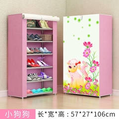 Tủ Giày Dép 7 Tầng 6 Ngăn Bọc Vải Họa Tiết Hoa Văn Cao Cấp Giá Rẻ / Kệ Đa Năng, Giá Để Giày Dép Khung Inox 7 Tầng