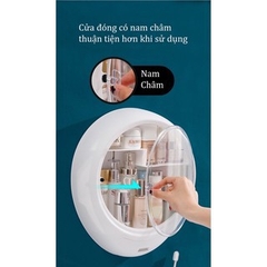 (Hàng Xịn) Khay Để Mỹ Phẩm (Son..) Tròn Dán Tường