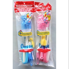 Đồ Dùng Cho Bé ♥️Freeship♥️ Cọ Bình Sữa Moonship 4 Chi Tiết