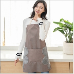 Tạp Dề Kẻ Hoa Có Khăn Lau Tay Bên Hông, Tạp Dề Chống Thấm Nước