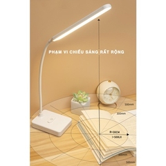 Đèn Học Để Bàn, Đèn Led Chống Cận, Có Tích Điện - 3 Chế Độ Ánh Sáng Thích Hợp Làm Việc, Đọc Sách - 9101