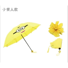 Ô Dù Line Cute, Ô Dù Gấp Gọn Hoạt Hình Cute Tán Rộng 98Cm, Dù Đi Mưa, Dù Totoro, Dù Minion, Dù Thỏ Hồng, Dù Gấu Brown