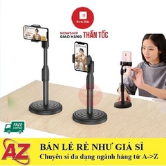 Giá Đỡ Điện Thoại Để Bàn Kẹp Điện Thoại Livestream Xem Video Xoay 360 Độ Đế Tròn