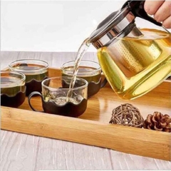 Bộ Ấm Pha Trà Bằng Thuỷ Tinh Kèm 4 Cốc
