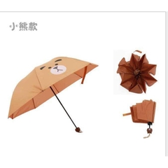 Ô Dù Line Cute, Ô Dù Gấp Gọn Hoạt Hình Cute Tán Rộng 98Cm, Dù Đi Mưa, Dù Totoro, Dù Minion, Dù Thỏ Hồng, Dù Gấu Brown