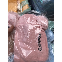 Mũ Len ♥️Freeship♥️ Set Khăn Mũ Len 2 Quả Bông Cho Bé