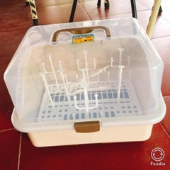 [Free Ship] Khay Úp Bình Sữa Có Nắp Đậy Cho Bé