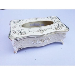 [Free Ship] Hộp Đựng Giấy Ăn Mạ Bạc Sang Trọng