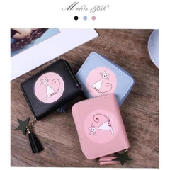 [Freeship] Ví Ngắn Cầm Tay Mini Nữ Hình Mèo