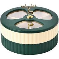 Khay Nhựa 💥[Freeship]💥 Khay Mứt, Hộp Mứt Tết Tuần Lôc 2 Tầng Xanh Cổ Vịt, Sang Trọng, Hiện Đại Phong Cách Châu Âu