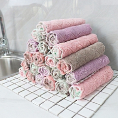 Combo 10 Khăn Lau Tay Nhà Bếp 2 Mặt Siêu Thấm (Klt04)