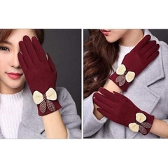 Đôi Găng Tay Nỉ Cảm Ứng Có Nơ Gắn Cổ Tay Siêu Xinh (Giao Màu Ngẫu Nhiên)
