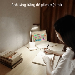 [Free Ship] Đèn Học Tích Điện Có Cổng Usb, Có Ống Cắm Bút Và Giá Đỡ Điện Thoại, ĐèN Học Led Chống Cận Đa Năng 5 In 1