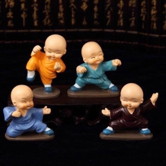[Free Ship] Bộ Tượng 4 Chú Tiểu Múa Võ, Múa Quyền