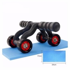 Con Lăn Tập Bụng 4 Bánh Cao Cấp (Tặng Thảm Lót Gối), Con Lăng Tập Gập Cơ Bụng