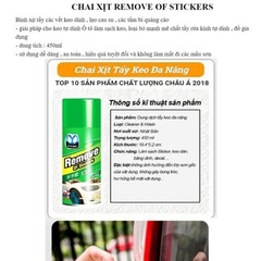 Chai Xịt Tẩy Keo Remove Of Sticker 450Ml
