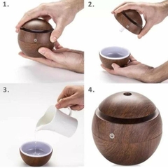 Máy Xông Tinh Dầu Vân Gỗ Mini Tiện Dụng