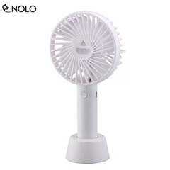 Quạt Mini Tíhh Điện Cầm Tay Có Đế Để Bàn 3 Tốc Độ Gió