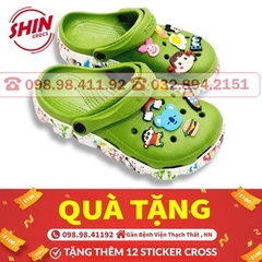 Dép Cross , Dép Sục Nữ Nam Duet Hàn Quốc Đi Mưa Cao Cấp Đẹp Nhất Tặng 12 Sticker , Box , Full Tag