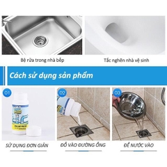 [Free Ship] Bột Thông Tắc Cống Dạng Lọ