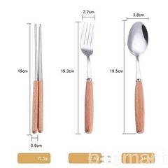 Bộ Thìa, Dĩa, Đũa Inox Cho Dân Văn Phòng Kèm Hộp