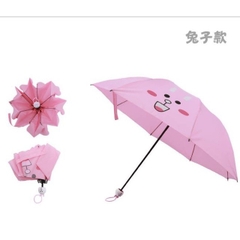 Ô Dù Line Cute, Ô Dù Gấp Gọn Hoạt Hình Cute Tán Rộng 98Cm, Dù Đi Mưa, Dù Totoro, Dù Minion, Dù Thỏ Hồng, Dù Gấu Brown