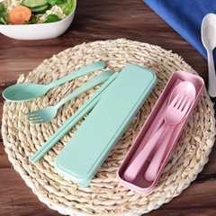 Bộ Thìa, Dĩa, Đũa 3 Chi Tiết Lúa Mạch ( Ảnh Thật Ở Cuối )