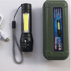 Đèn Pin Led Cob T6 Usb Nhỏ Gọn Có Thể Phóng To/Sạc Lạ