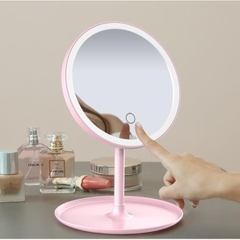 Gương Trang Điểm Tròn Để Bàn Có Đèn Led Cảm Ứng Cao Cấp Không Cần Pin - 3 Chế Độ Ánh Sáng Siêu Lung Linh