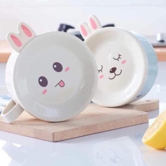 [Free Ship] Bát Úp Mỳ Tai Thỏ Ruột Inox Siêu Xinh