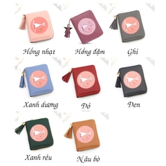 [Freeship] Ví Ngắn Cầm Tay Mini Nữ Hình Mèo