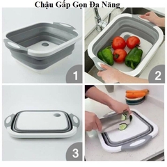 Thớt Kiêm Chậu Gấp Gọn 2 Trong 1 Đa Năng Tiện Dụng