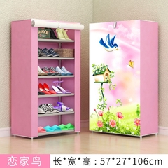 Tủ Giày Dép 7 Tầng 6 Ngăn Bọc Vải Họa Tiết Hoa Văn Cao Cấp Giá Rẻ / Kệ Đa Năng, Giá Để Giày Dép Khung Inox 7 Tầng