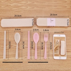 Bộ Thìa, Dĩa, Đũa 3 Chi Tiết Lúa Mạch ( Ảnh Thật Ở Cuối )