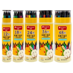 [Free Ship] Hộp Bút Chì Màu Cao Cấp Pensing 12/24/36/48 Màu Hộp Ống Bìa Cứng