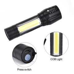 Đèn Pin Led Cob T6 Usb Nhỏ Gọn Có Thể Phóng To/Sạc Lạ
