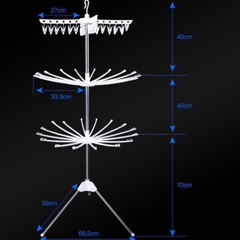 Dàn Phơi, Cây Phơi Quần Áo Khung Inox, Xoay 360 Độ, Xếp Gọn