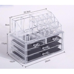 [Free Ship] Kệ Mỹ Phẩm Mica 4 Tầng Trong Suốt