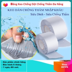 (Khổ To 10Cm) Băng Keo Siêu Dính Đa Năng, Keo Dán Chống Thấm,Chống Nhiệt Cho Tường, Trần Nhà, Ống Nước, Bể Nước..