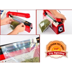 Máy Dán, Hàn Miệng Túi Nilon Đóng Gói Thực Phẩm Dập Tay - Dài 20Cm Mối Hàn 2Mm