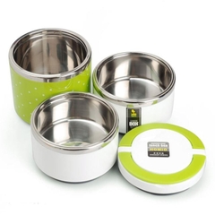 [Free Ship] Cặp Lồng 3 Tầng Lõi Inox Giữ Nhiệt (Omeo)