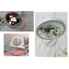 Gương Trang Điểm Tròn Để Bàn Có Đèn Led Cảm Ứng Cao Cấp Không Cần Pin - 3 Chế Độ Ánh Sáng Siêu Lung Linh