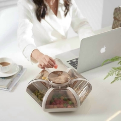 Hộp Đựng Bánh Kẹo ♥️Freeship♥️ Khay Mứt Hoa 6 Cánh Tự Bung Sang Xịn Đẹp Mẫu Mới Nhất