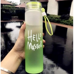 Bình Đựng Nước Thủy Tinh Hello Master 450Ml Nhiều Màu
