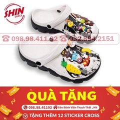 Dép Cross , Dép Sục Nữ Nam Duet Hàn Quốc Đi Mưa Cao Cấp Đẹp Nhất Tặng 12 Sticker , Box , Full Tag